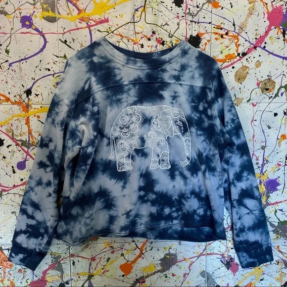 Fifth Sun Ivory Ella Lookalike Tie Dye Sweatshirt 🐘 - Picture 1 of 4